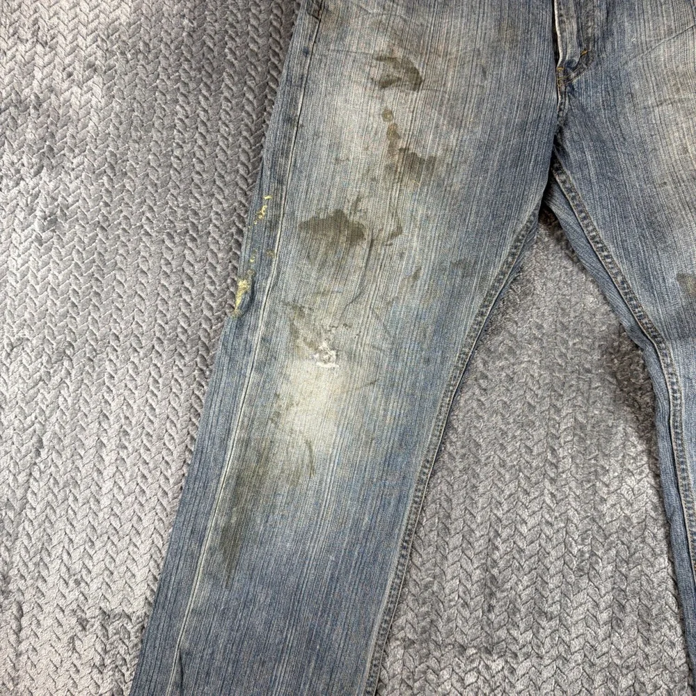 Levis 559 Jeans Mens 34x32 Blue Denim Cotton Faded Faded Straight Workwear Adult